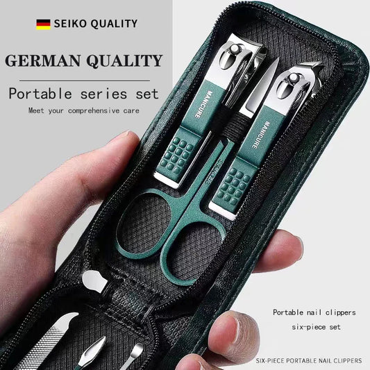 Ensemble de ciseaux à ongles haut de gamme pour la maison, coupe-ongles spéciaux pour hommes et femmes, outils de beauté de manucure, 6 pièces, portable pour la maison
