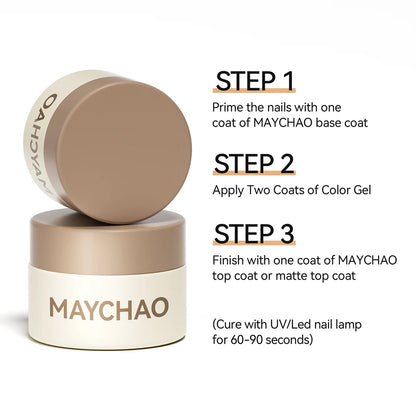 MAYCHAO 48 Colors Gel Nail Polish 5ml Portable French Nail Art Builder Gel Varnish Natural Color Transparent UV LED