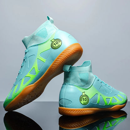 zapatos de fútbol de fondo plano para interiores
