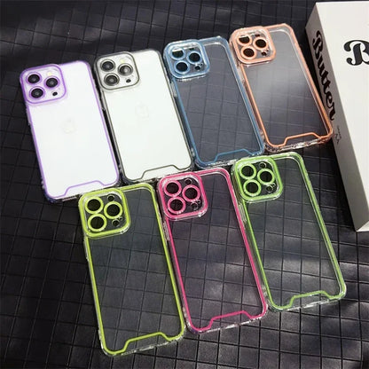 Funda para iPhone 16, 15, 14, 13, 12, 11 Pro Max, 14, 15, 16 Plus, carcasa luminosa fluorescente de neón