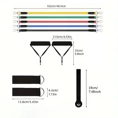 Equipo de fitness para principiantes, bandas de goma para ejercicio, bandas de resistencia ligeras, entrenamiento físico, bandas elásticas portátiles