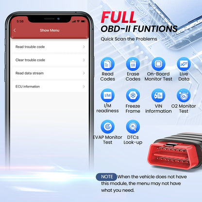 THINKCAR THINKDIAG Mini OBD2 Escáner Bluetooth para todos los autos Diagnóstico completo del sistema Herramienta de diagnóstico automático gratuita de por vida Lectura/borrado de errores