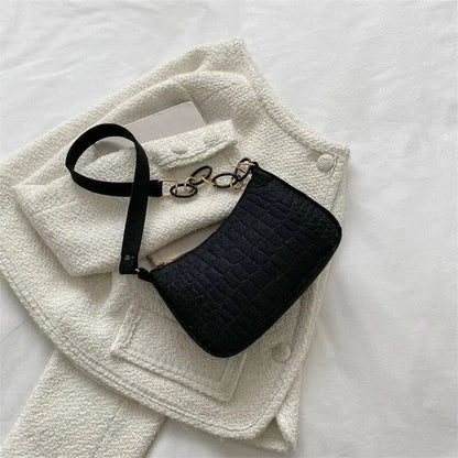 Bolso de mano de lujo con diseño de axila de fieltro para mujer