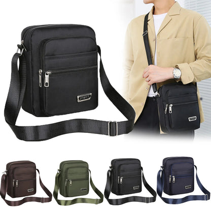 Four-layer zipper waterproof single-shoulder messenger bag