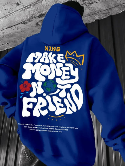 nueva sudadera con capucha suave y cómoda con estampado de otoño para hombre, ropa de estilo callejero al aire libre