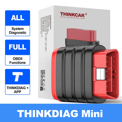 THINKCAR THINKDIAG Mini OBD2 Escáner Bluetooth para todos los autos Diagnóstico completo del sistema Herramienta de diagnóstico automático gratuita de por vida Lectura/borrado de errores