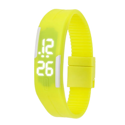 Relojes deportivos digitales para adultos y niños , reloj de pulsera con correa de silicona y pantalla LED