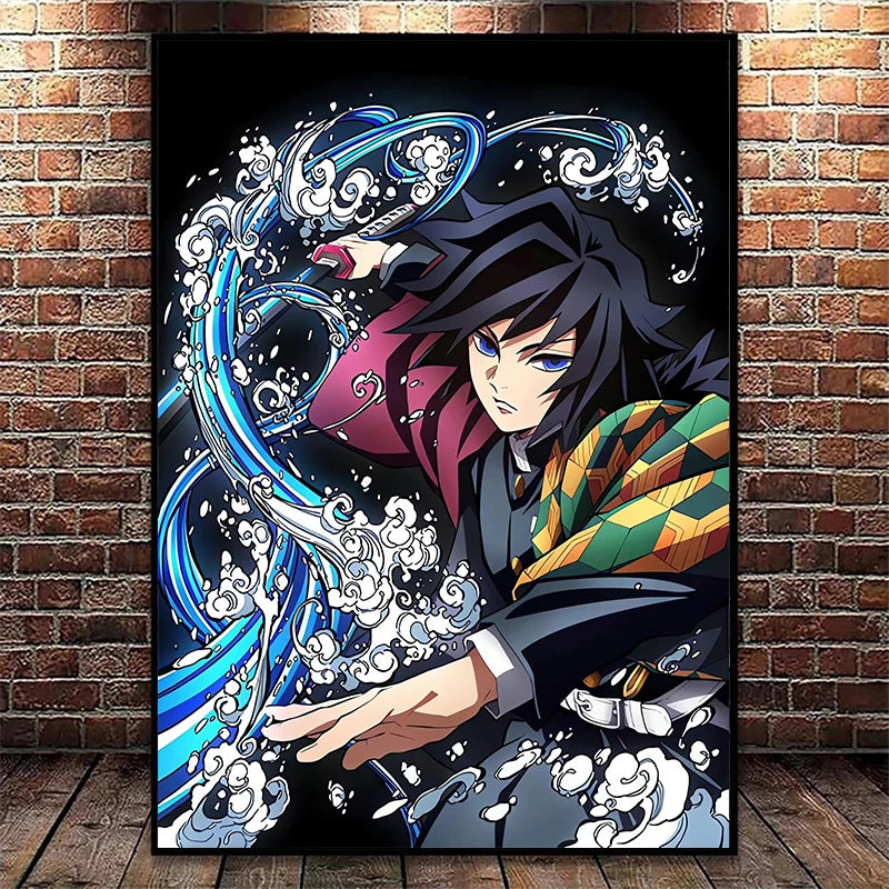 impresiones de decoración del hogar de Nezuko y Tanjiro, pintura en lienzo para sala de estar y dormitorio, regalos Murales