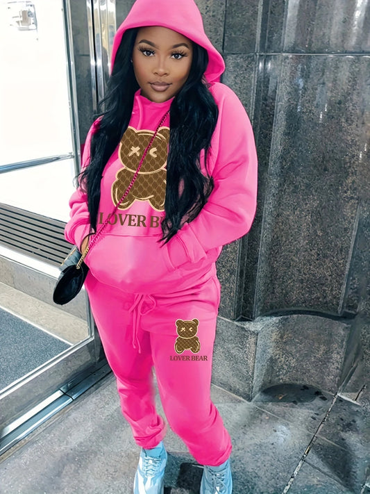Autumn Winter Warm Coat Set Women Plush O-Neck Outerwear Female Fashion Streetwear