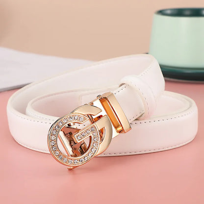 Cinturón de mujer a la moda, nuevo estilo de red, hebilla automática