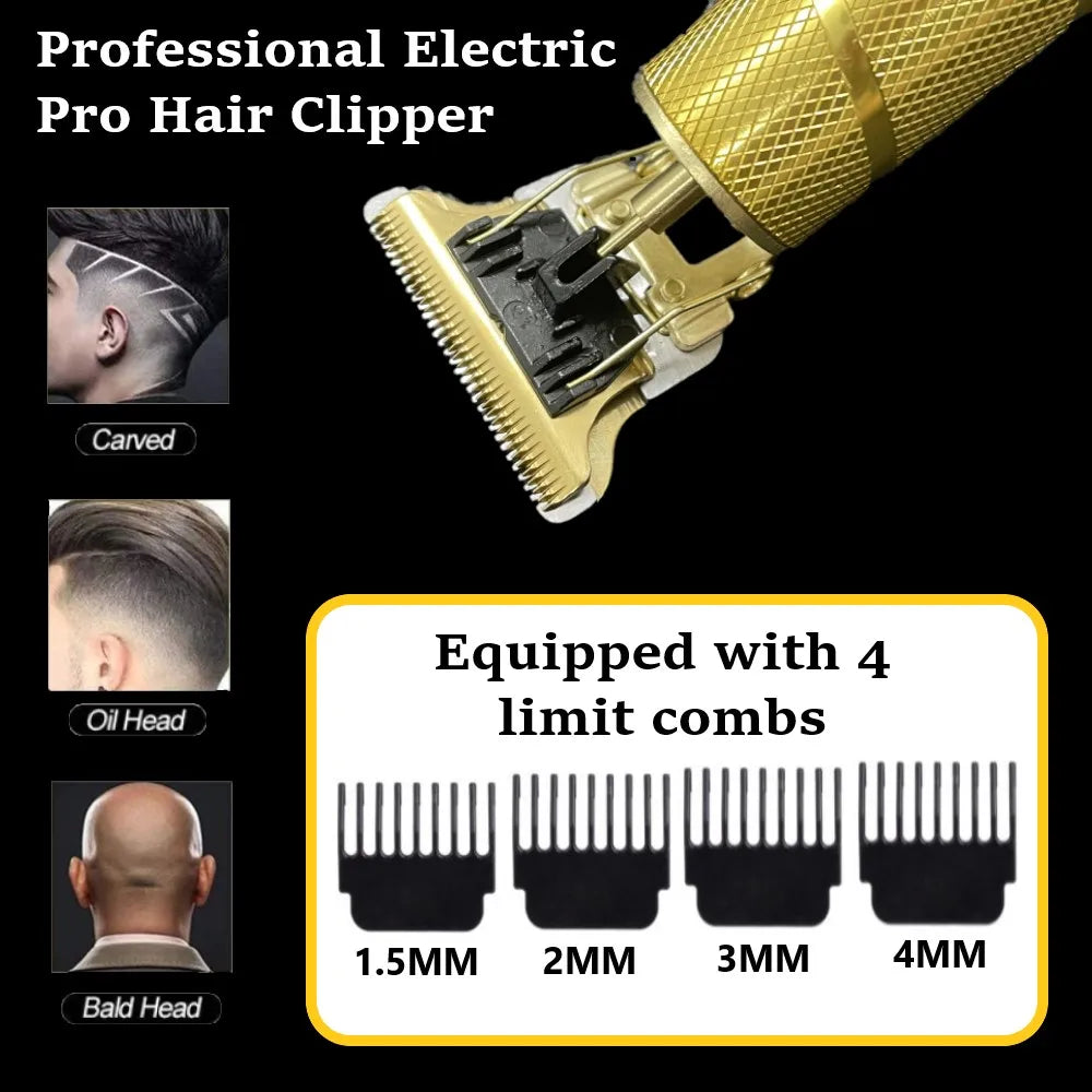 Tondeuse à cheveux électrique pour hommes, rasoir électrique professionnel, machine à couper les cheveux, tondeuse de barbier sans fil