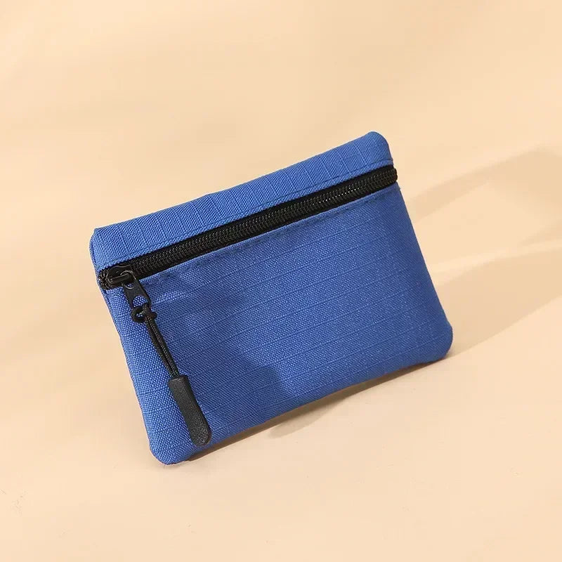 Mini monedero de lona con cremallera Simple unisex