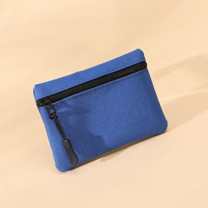 Mini monedero de lona con cremallera Simple unisex