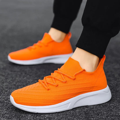 2024 Professional Men Women Running Shoes High Quality Orange Lightweight Breathable Outdoor Sports Shoes