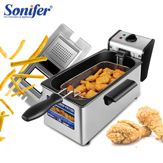 3L Electric Deep Fryer French Fries Oven Hot Pot Fried Chicken Grill Adjustable Thermostat Kitchen Sonifer