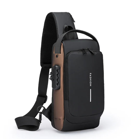 Men Multifunction Anti-theft USB Shoulder Bag Travel Crossbody Messenger Bags Chest Pack