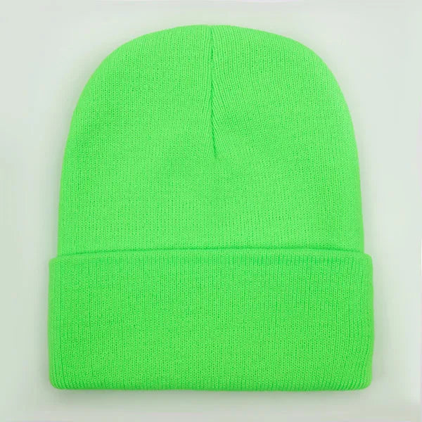 Gorro Unisex liso Otoño Invierno mezclas de lana Gorro de punto suave y cálido hombres mujeres