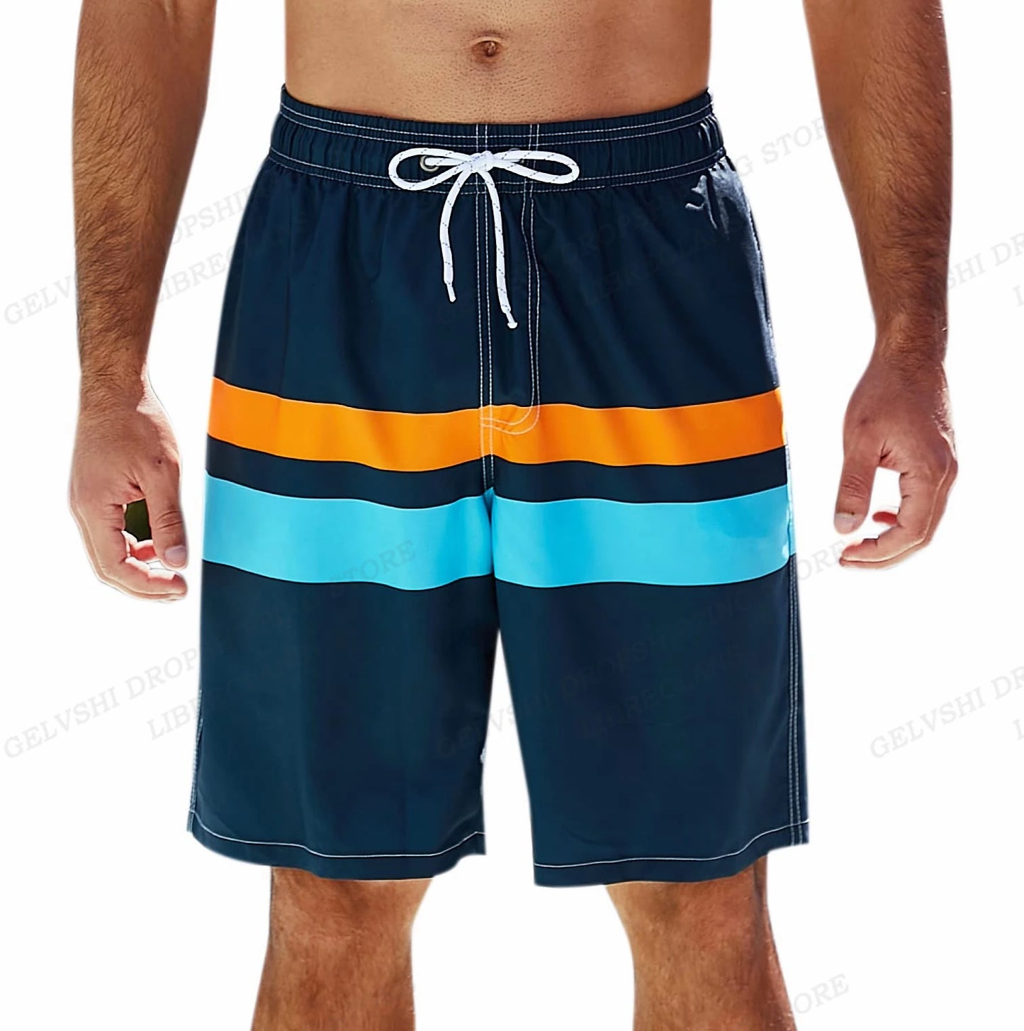 Bañador para hombre con rayas 3D, pantalones cortos de surf para niños, pantalones cortos de playa, bañadores deportivos masculinos, calzoncillos para niño.