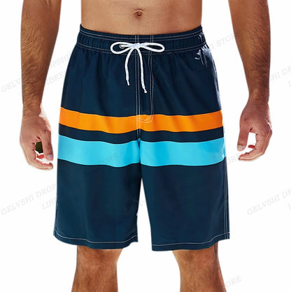 Bañador para hombre con rayas 3D, pantalones cortos de surf para niños, pantalones cortos de playa, bañadores deportivos masculinos, calzoncillos para niño.