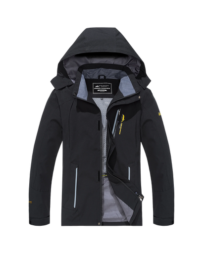 Chaqueta de senderismo impermeable para hombre, cortavientos a prueba de viento de gran tamaño