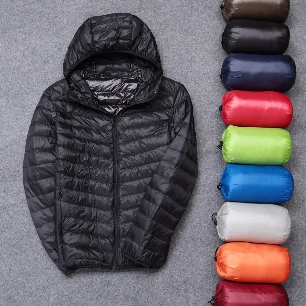 abrigo ligero con capucha acolchado de algodón para hombres chaqueta de algodón