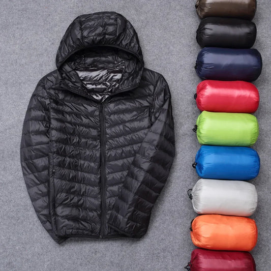 abrigo ligero con capucha acolchado de algodón para hombres chaqueta de algodón