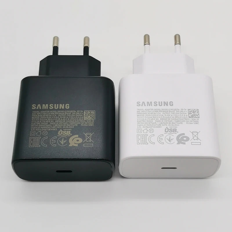 Cargador Samsung de 45 W, adaptador de carga superrápida de 1,8 M, tipo C, para Galaxy S24, S23, S22, S21, S20, Note 20, Ultra 10, Z Flip Fold 6, 5, 4, 3 y 2