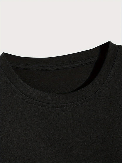 Camiseta corta para mujer, longitud corta, informal, holgada y transpirable