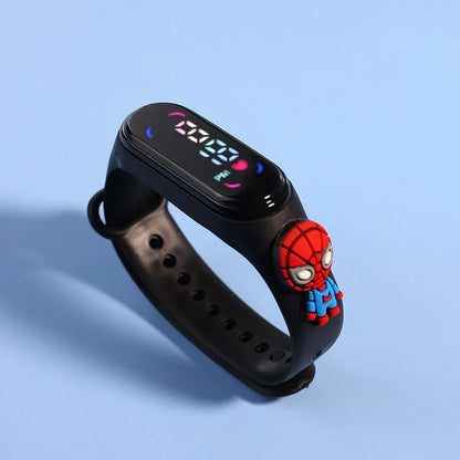 Relojes de moda para niños y niñas, pulsera electrónica deportiva con pantalla LED táctil, reloj de Spiderman para niños y mujeres, reloj resistente al agua