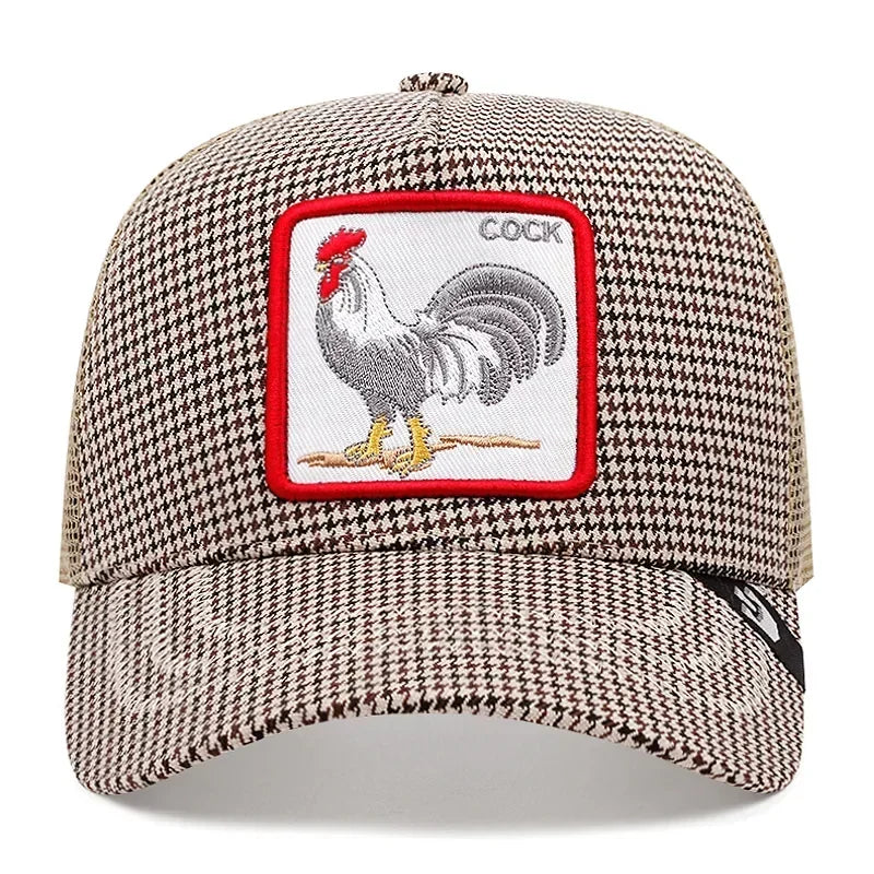 Gorra de béisbol bordada unisex, gorra de tiburón, gorra de animal, gorra de león, gorra de tigre, gorra de gallo, gorras de granja, gorras casuales, gorra de protección solar