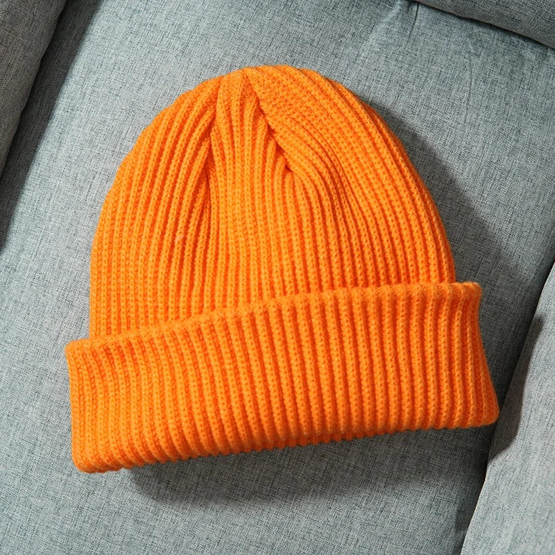 Gorros de punto cálidos de Color sólido Unisex para mujeres y hombres invierno otoño al aire libre mantener