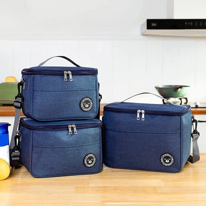 Bolsa de almuerzo portátil con correa para el hombro, bolsa aislante, bolsa para lonchera, bolsa de almuerzo impermeable y gruesa para estudiantes。-zmt