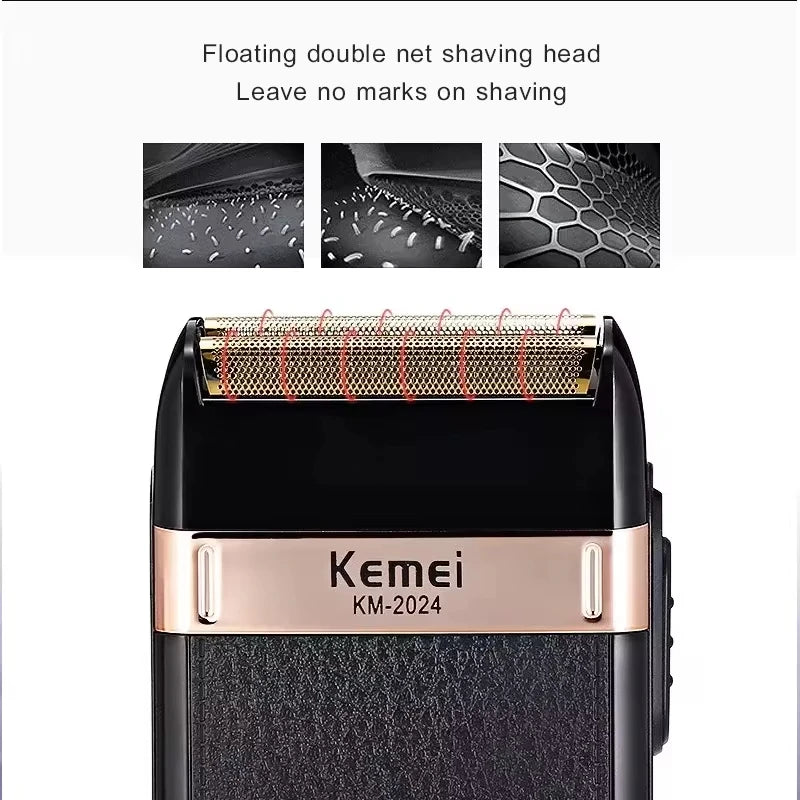 Cortadora de pelo eléctrica profesional Kemei KM-2628 KM-678 KM-2024, cortadora de barba, afeitadora recargable para hombres, kit recortador de pelo