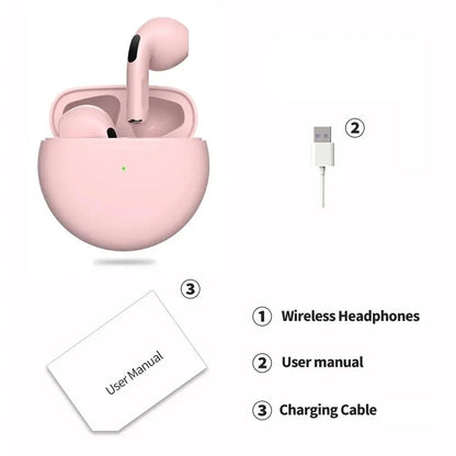 Auriculares inalámbricos Air Pro 6 TWS originales con Bluetooth 5.3, miniauriculares con micrófono y estuche de carga para Xiaomi y iPhone.