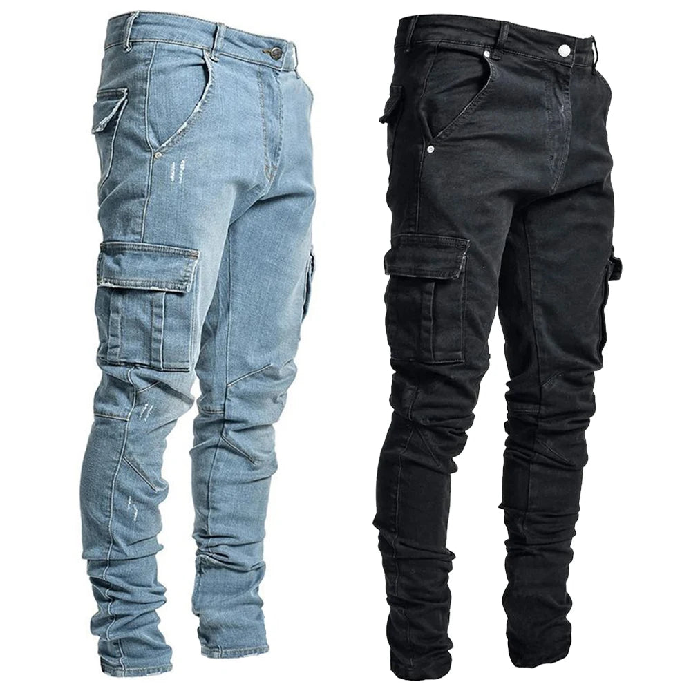 Pantalones vaqueros elásticos de calle para hombre