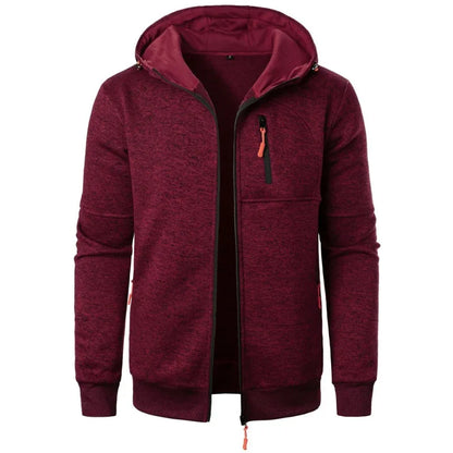 Nueva ropa de calle, sudaderas de manga larga para hombre, cremallera con capucha, chaqueta cálida de invierno de gran tamaño, abrigo, chándal para exteriores para hombre
