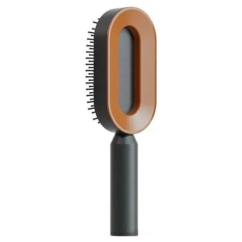 Peine de masaje, cepillo de pelo autolimpiante para mujer, peine de pelo rápido de una tecla, cojín de aire 3D, herramientas de estilismo para el cabello, peine con bolsa de aire