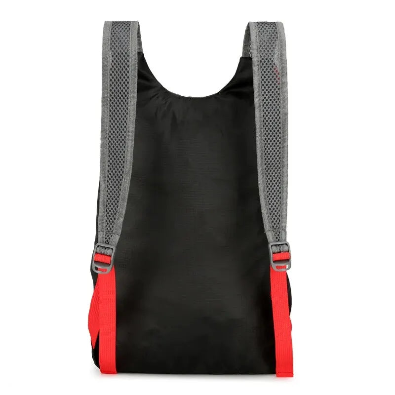 Mochila plegable multifuncional para exteriores, bolsa deportiva de tela de nailon impermeable y ligera de alta densidad para acampar, senderismo y viajes