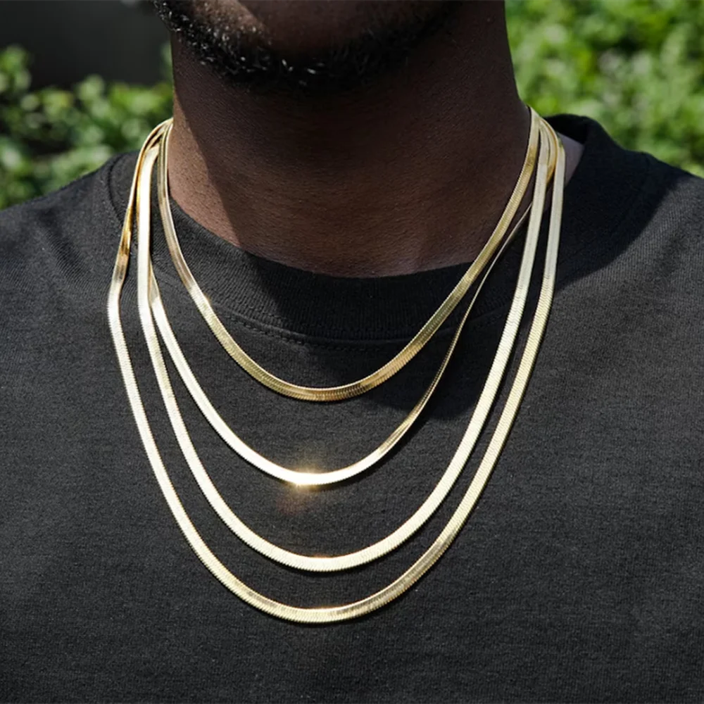 Collier chaîne serpent de style hip hop pour hommes nouvelle mode collier en acier inoxydable couleur argent accessoires de bijoux cadeau de fête 