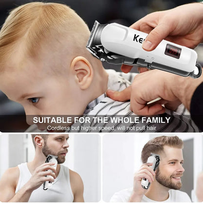Tondeuse à cheveux électrique pour hommes, tondeuse à cheveux sans fil, machine de coupe de cheveux rechargeable pour barbier 809A