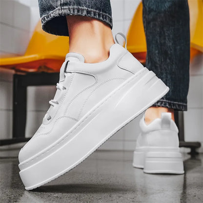 Zapatos con plataforma alta parte inferior gruesa para hombre.