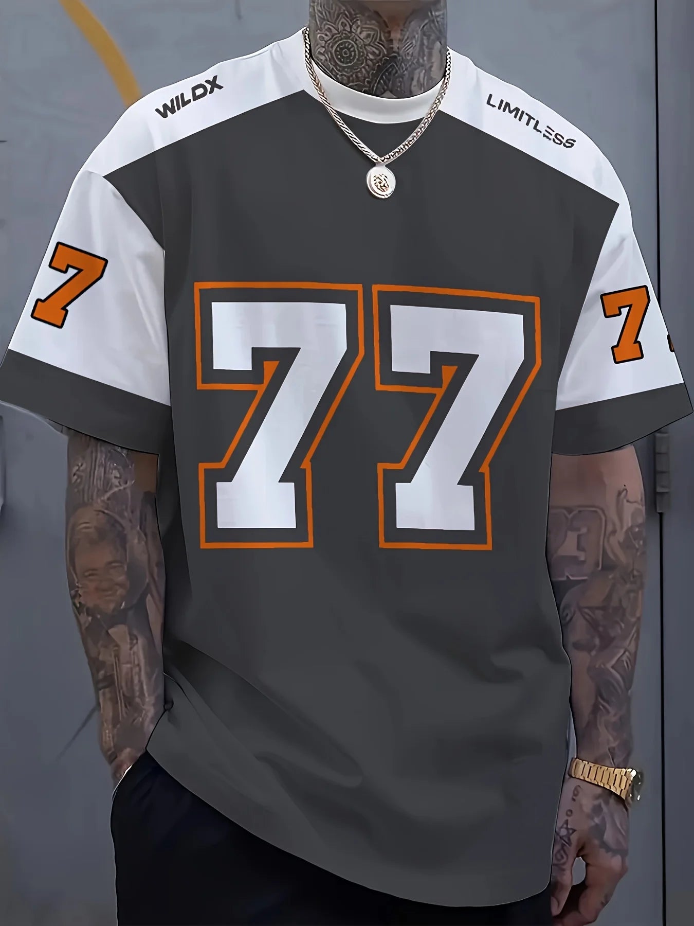 Camiseta Deportiva Casual Ligera y Transpirable con Estampado Digital para Hombre, Verano 2026
