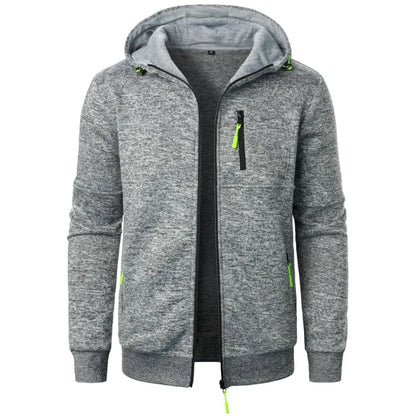 Nueva ropa de calle, sudaderas de manga larga para hombre, cremallera con capucha, chaqueta cálida de invierno de gran tamaño, abrigo, chándal para exteriores para hombre