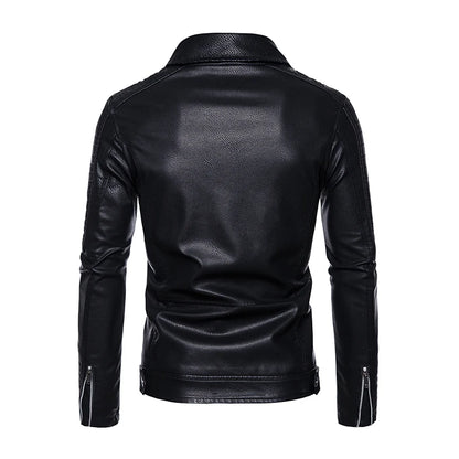 Abrigo de cuero americano para hombre, chaqueta de cuero, Top táctico Retro para motocicleta, abrigo impermeable, novedad de