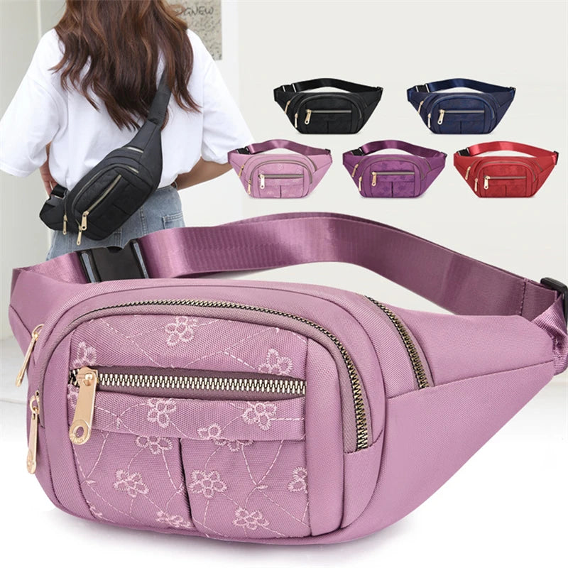 Riñonera de tela impermeable para mujer, bolso cruzado de diseñador, a la moda, tipo banana