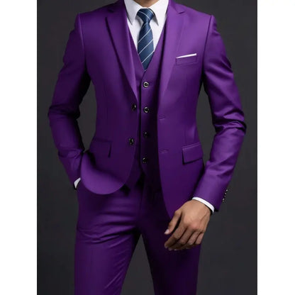 traje de boda informal de estilo británico de negocios de caballero a la moda para presentador de banquete de color sólido