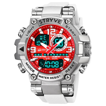 Relojes, reloj de moda para hombre, reloj resistente al agua hasta 5atm para hombre, correa de silicona con movimiento Digital-analógico de alta calidad