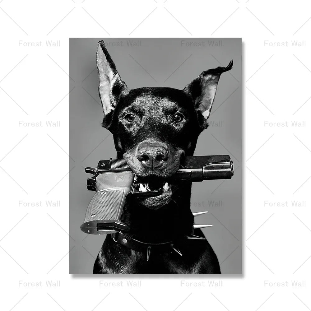 póster moderno de moda de lujo, leopardo, Tigre, perro, imagen artística nórdica, decoración del hogar