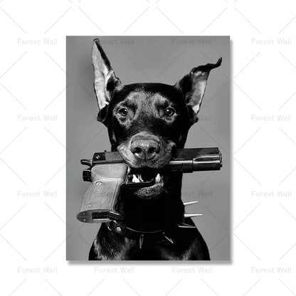 póster moderno de moda de lujo, leopardo, Tigre, perro, imagen artística nórdica, decoración del hogar