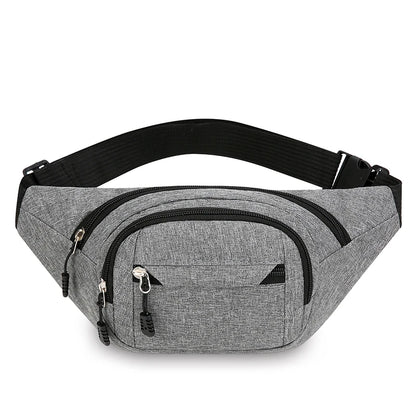 Riñonera impermeable de lona para hombre, estilo coreano, para deportes al aire libre, bandolera tipo banana